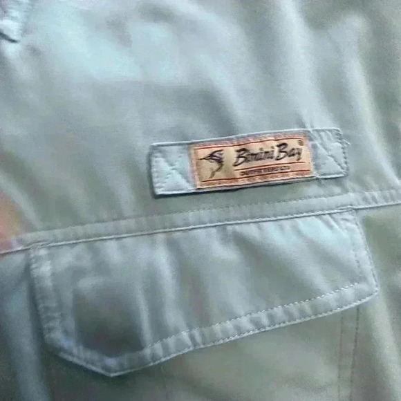 131.BIMINI BAY LONG SLEEVE SPF 30 BLOODGUARD Blue FISHING SUN SHIRT MEN'S SIZE L - Picture 4 of 7